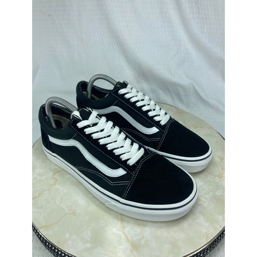 Vans Old Skool Classic Skate Shoes Womens 10 Black Suede Low Top Retro Sneakers